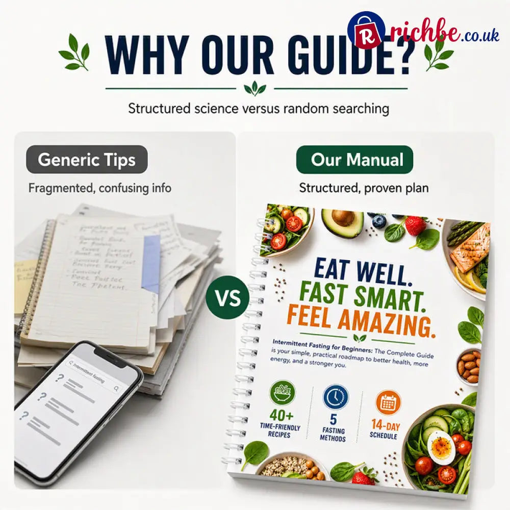 📖🥗 Intermittent Fasting Guide for Beginners – 14-Day Starter Plan with 40+ Recipes - White - Houseware & Kitchen