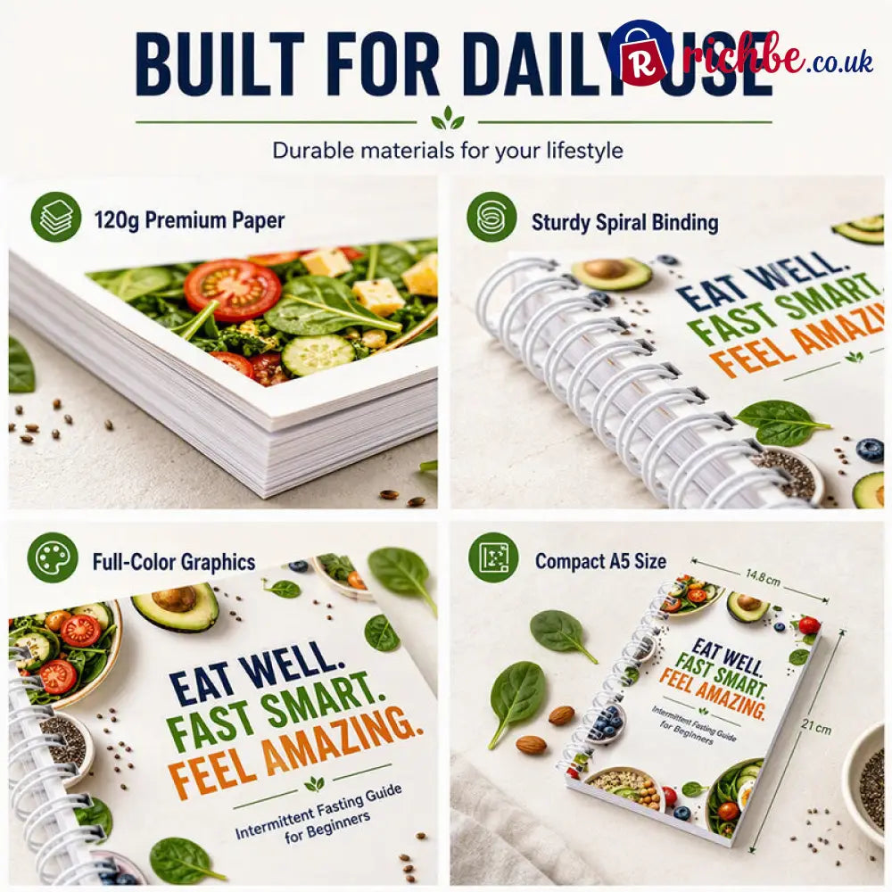 📖🥗 Intermittent Fasting Guide for Beginners – 14-Day Starter Plan with 40+ Recipes - White - Houseware & Kitchen