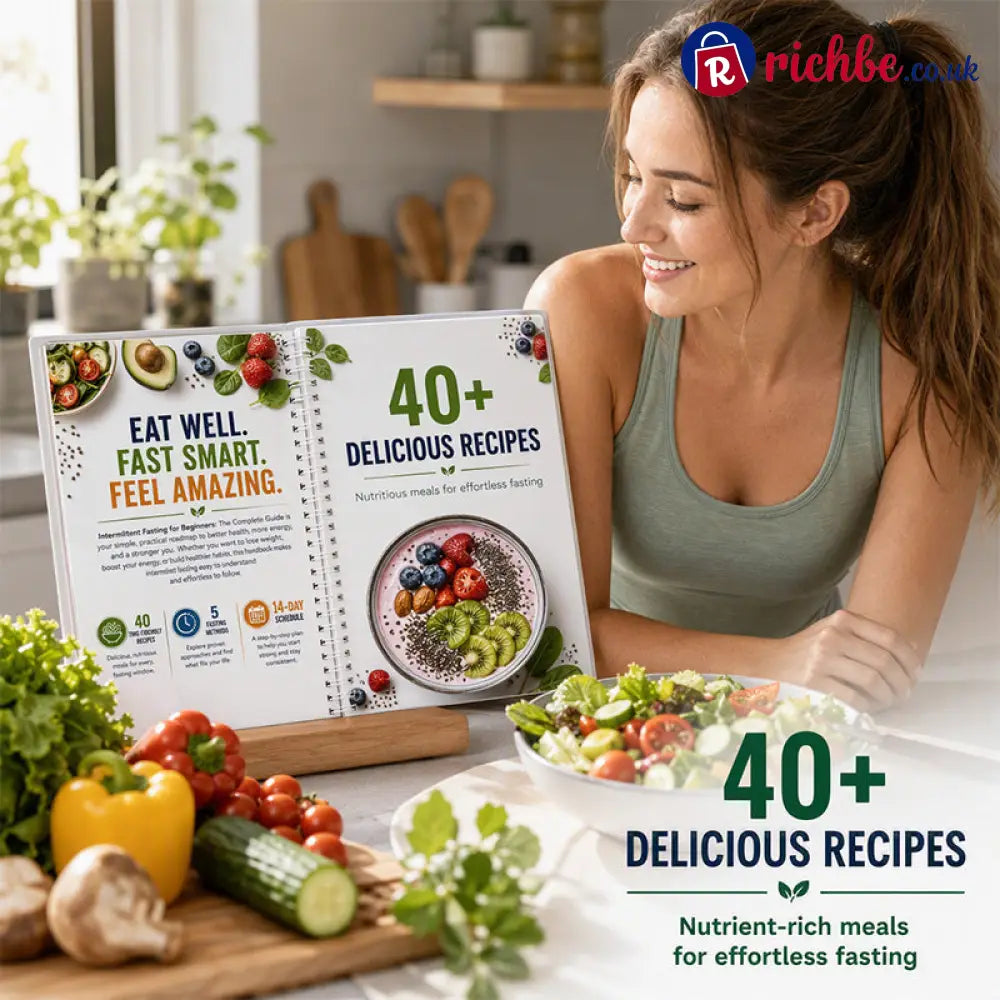 📖🥗 Intermittent Fasting Guide for Beginners – 14-Day Starter Plan with 40+ Recipes - White - Houseware & Kitchen