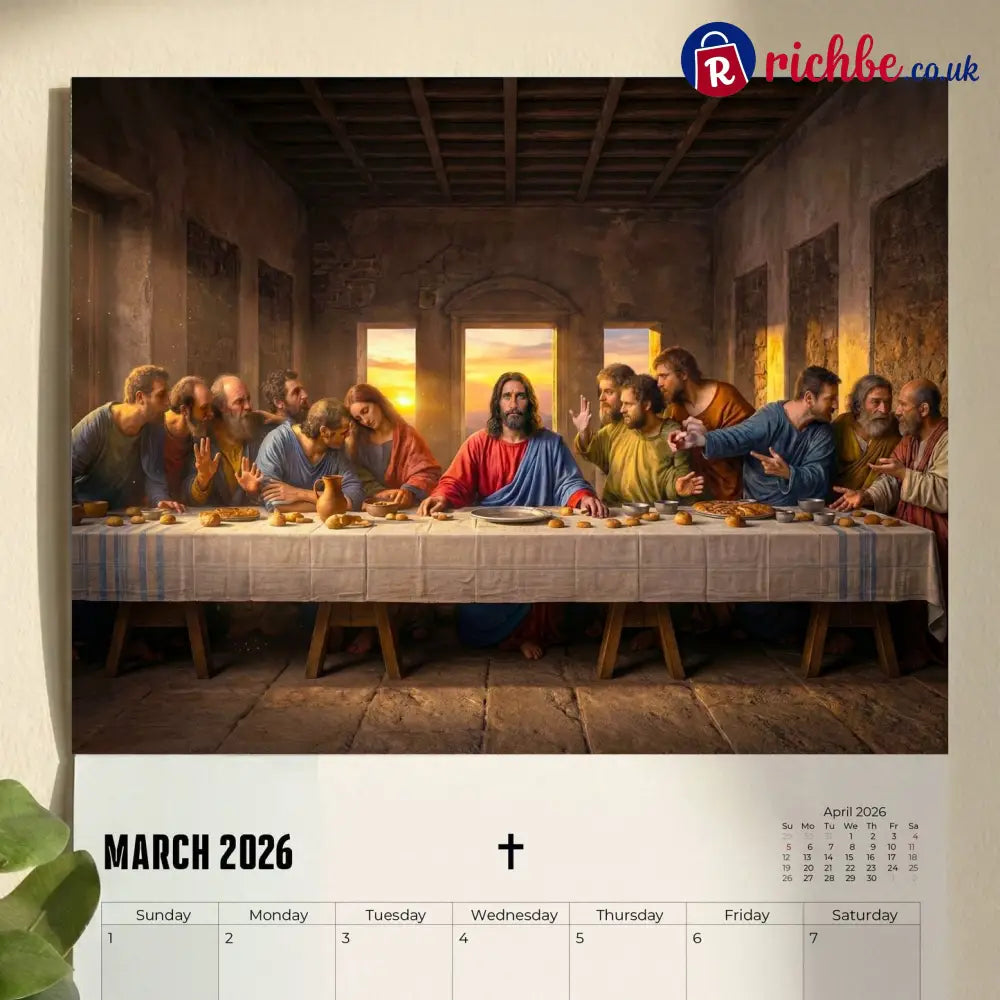 ✝️Jesus Christ Exquisite Images 2026 Wall Calendar -Daily Faith Peace & Divine Inspiration