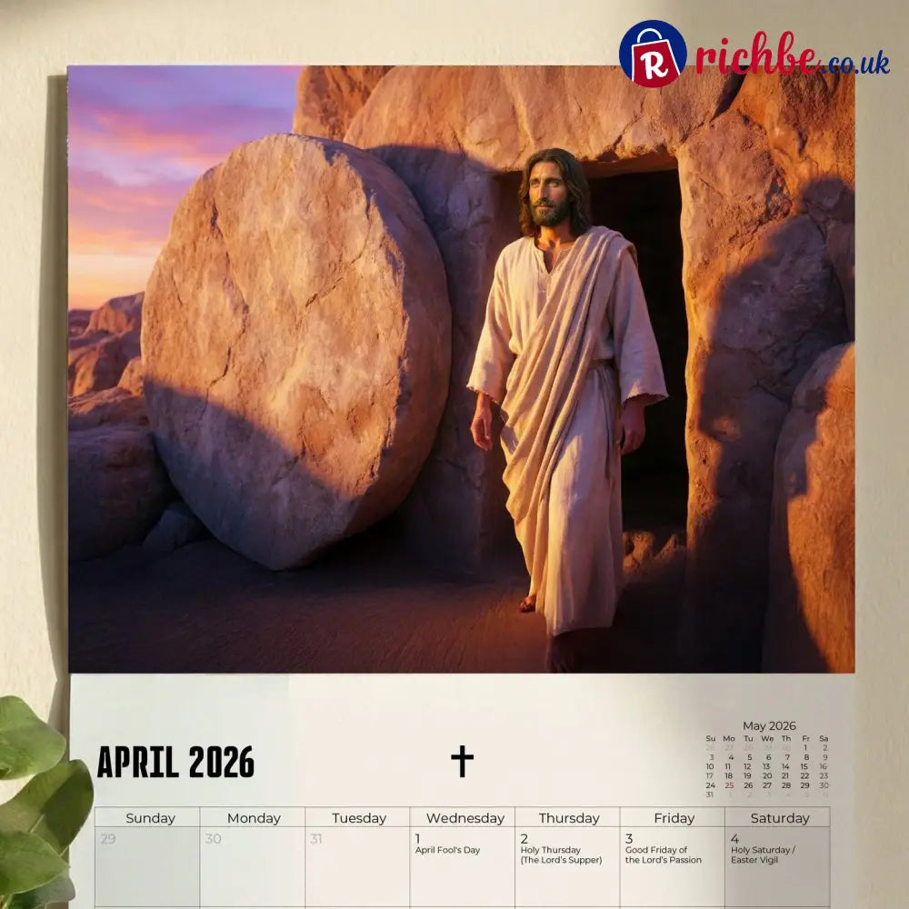 ✝️Jesus Christ Exquisite Images 2026 Wall Calendar -Daily Faith Peace & Divine Inspiration - ❤️Buy 1