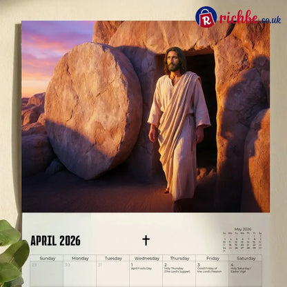✝️Jesus Christ Exquisite Images 2026 Wall Calendar -Daily Faith Peace & Divine Inspiration - ❤️Buy 1