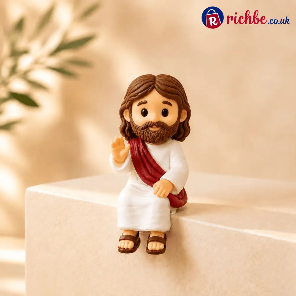 ✝️🙏 Jesus Shelf Sitter Figurines – 5 Meaningful Poses ❤️ Christian Faith Desk & Shelf Décor 🎁