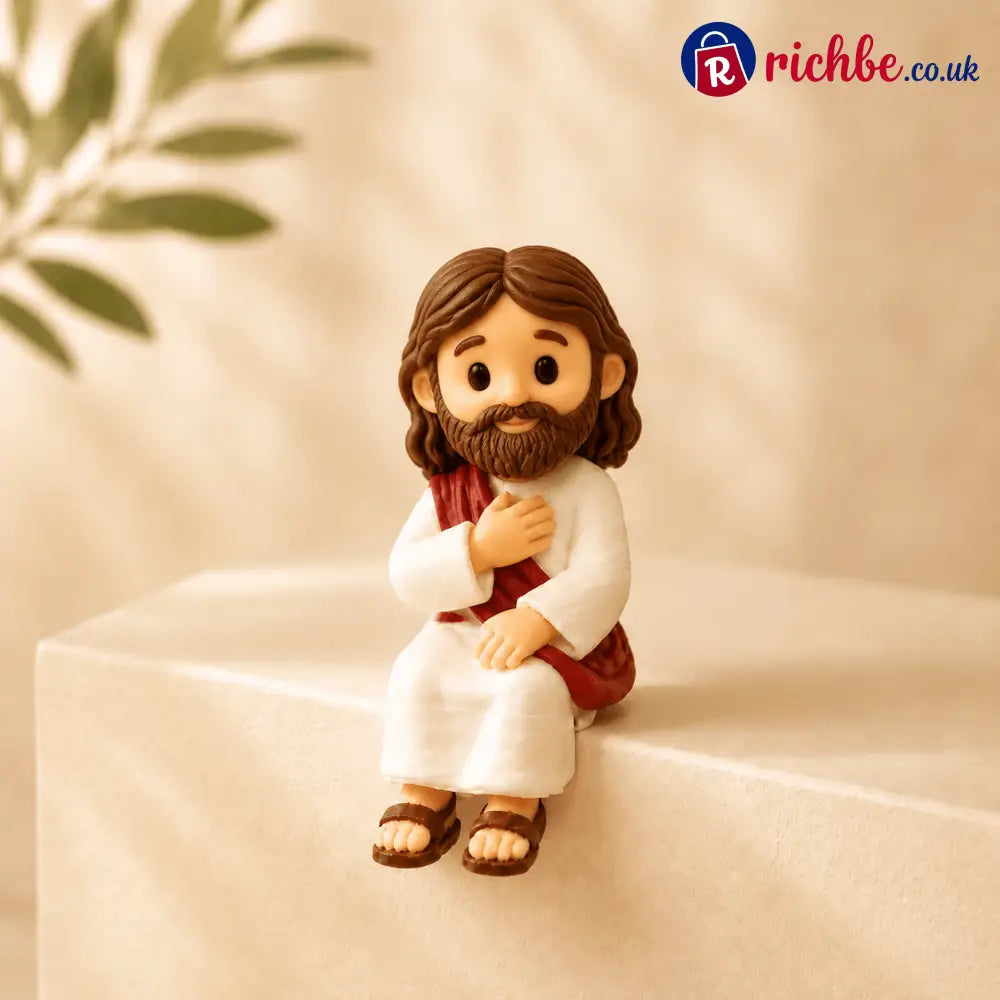 ✝️🙏 Jesus Shelf Sitter Figurines – 5 Meaningful Poses ❤️ Christian Faith Desk & Shelf Décor 🎁
