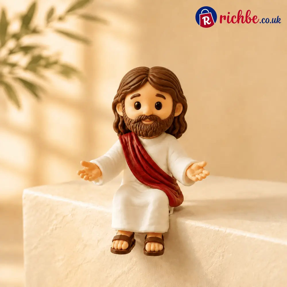 ✝️🙏 Jesus Shelf Sitter Figurines – 5 Meaningful Poses ❤️ Christian Faith Desk & Shelf Décor 🎁