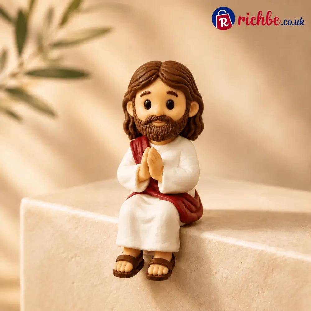 ✝️🙏 Jesus Shelf Sitter Figurines – 5 Meaningful Poses ❤️ Christian Faith Desk & Shelf Décor 🎁