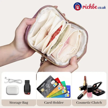 Jewelry zippered pocket case Travel Jewelry Bag Portable Organizer
