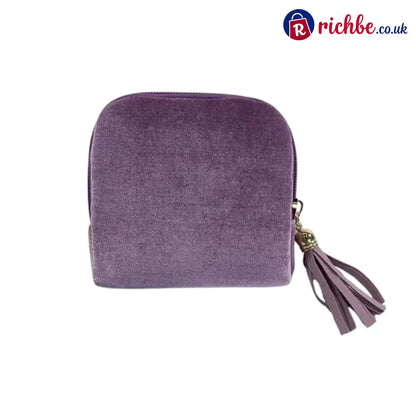 Jewelry zippered pocket case Travel Jewelry Bag Portable Organizer - Purple