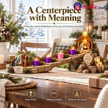 ✨✝️ Journey to Bethlehem – 4-Week Lighted Advent Nativity Path