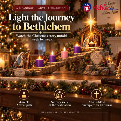 ✨✝️ Journey to Bethlehem – 4-Week Lighted Advent Nativity Path