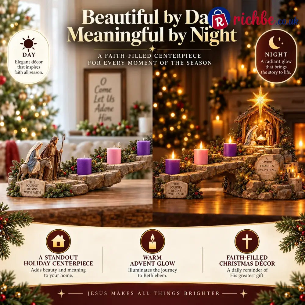 ✨✝️ Journey to Bethlehem – 4-Week Lighted Advent Nativity Path