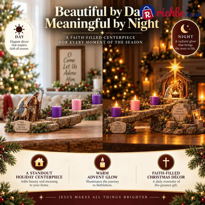 ✨✝️ Journey to Bethlehem – 4-Week Lighted Advent Nativity Path