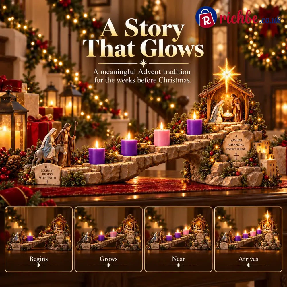 ✨✝️ Journey to Bethlehem – 4-Week Lighted Advent Nativity Path