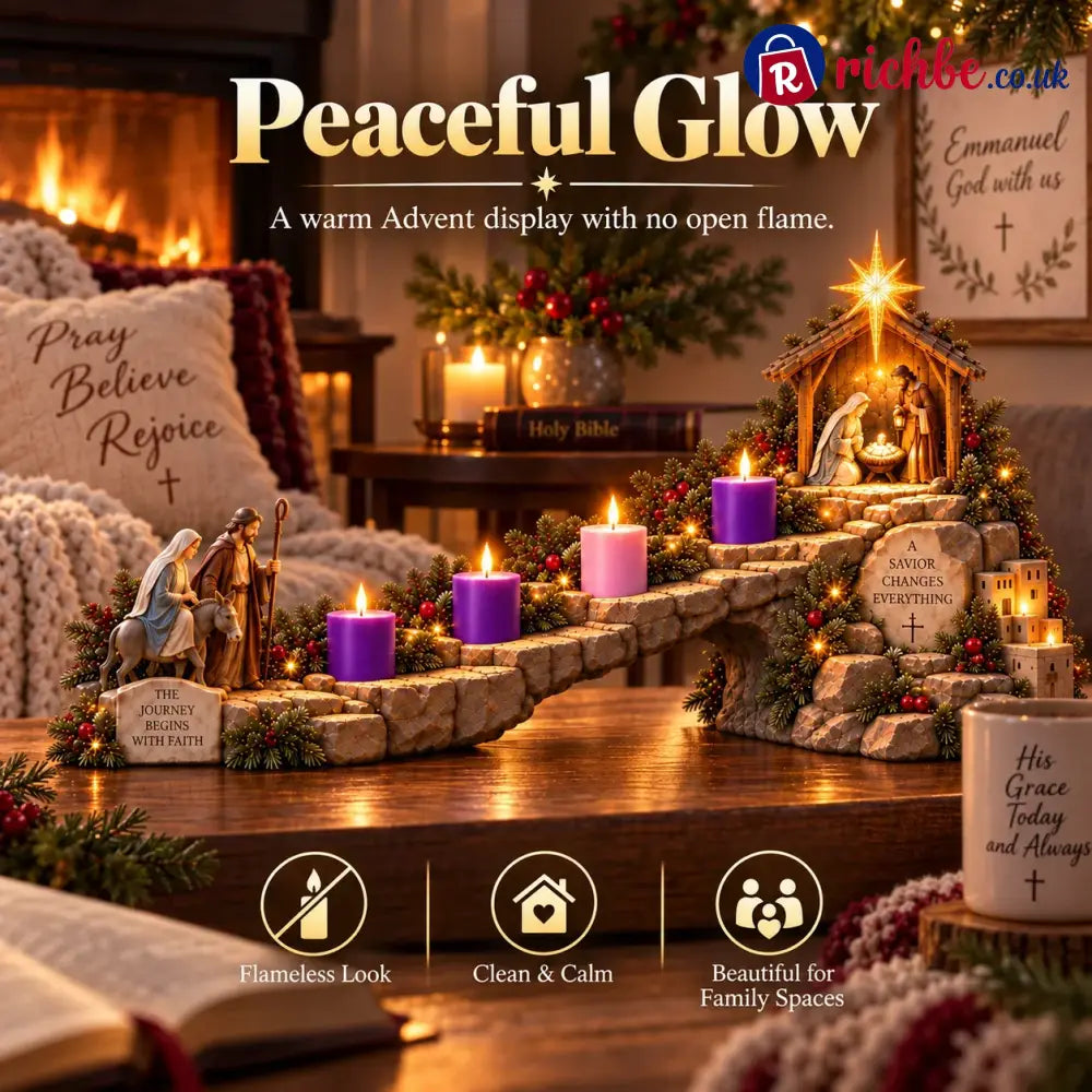 ✨✝️ Journey to Bethlehem – 4-Week Lighted Advent Nativity Path