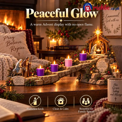 ✨✝️ Journey to Bethlehem – 4-Week Lighted Advent Nativity Path
