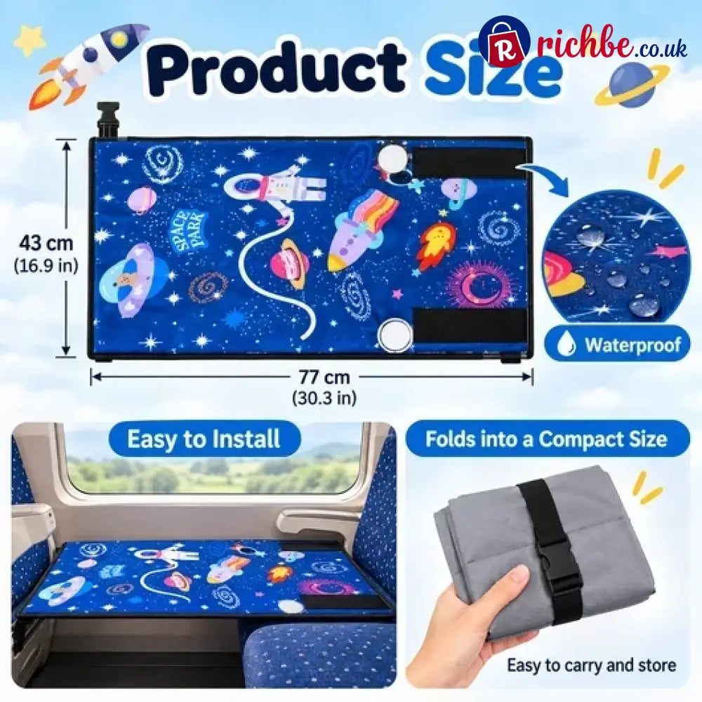 🚞Portable Kids Travel Bed | Airplane & Train Seat Extender Anti-slip Foldable Sleeping Mat for Toddler Long Journey