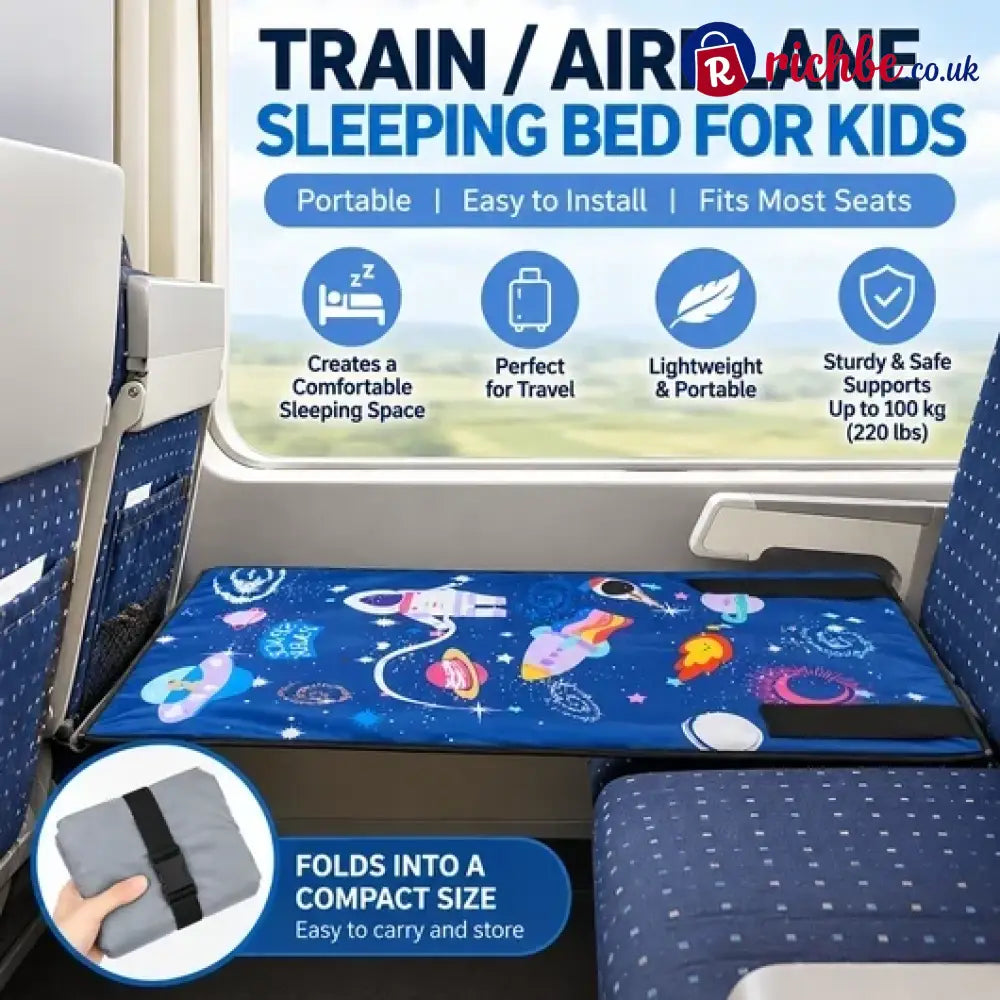 🚞Portable Kids Travel Bed | Airplane & Train Seat Extender Anti-slip Foldable Sleeping Mat for Toddler Long Journey