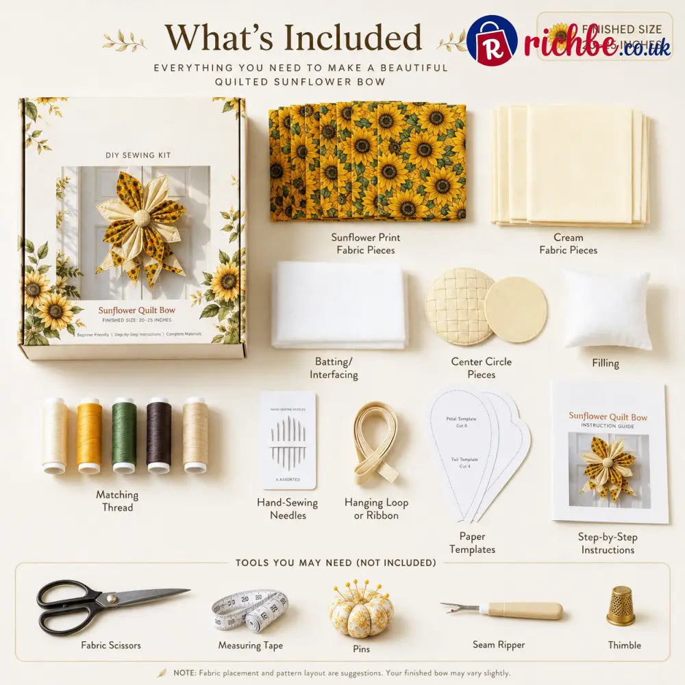 Large Patchwork Bow Sewing Kit - 2