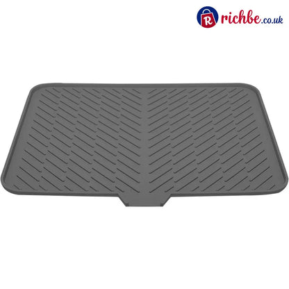 Large Size Silicone Drying Mat with Drain Lip - Black / 40×30cm(15.75×12.20 in) / Buy 1 - Houseware & Kitchen