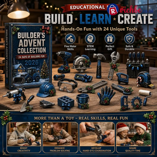 🔥Last 50 pcs✨Construction Crew Tools Advent Calendar 2026 - 24-Day Festive Countdown Acrylic Charms Blind Box
