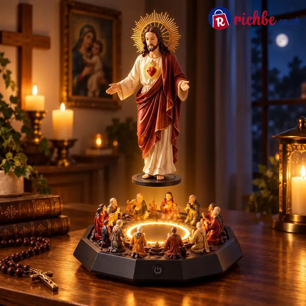 🔥last Day 45% Off🔥- Floating Christ With Led Lighting – A Symbol Of Faith That Enchants - Cristo 25cm