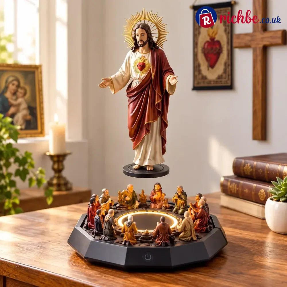 🔥last Day 45% Off🔥- Floating Christ With Led Lighting – A Symbol Of Faith That Enchants - Cristo 25cm