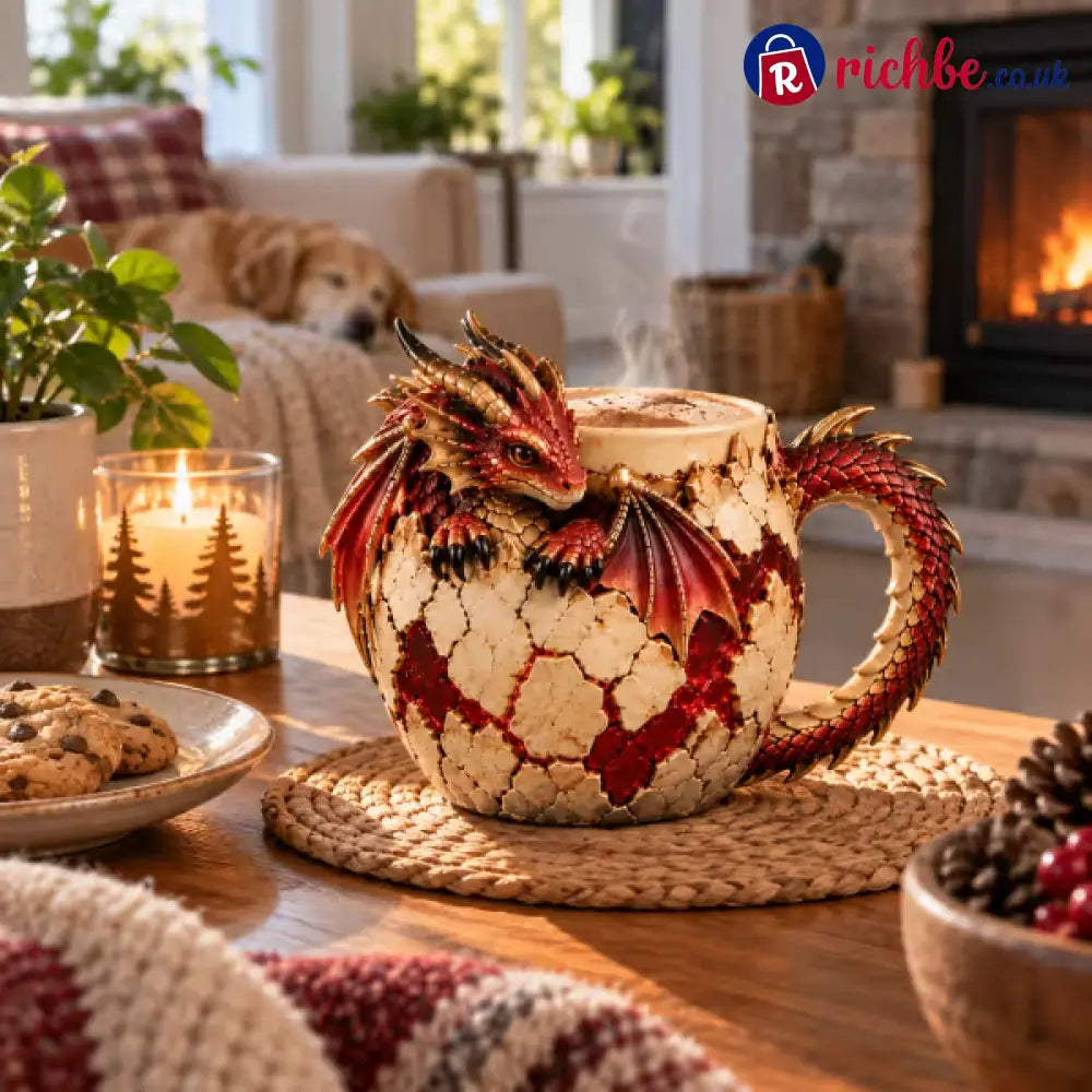 ⏳ Last Day 48% OFF – 🐉 Dragonbound Realms™ Sculpted Dragon Mug Collection | 6 Fantasy Realm Designs with Raised 3D
