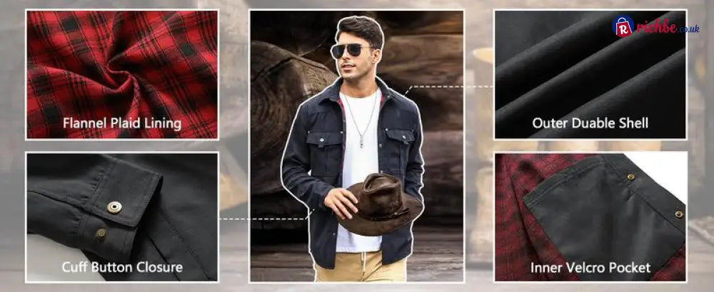 ⭐LAST DAY 48% OFF-Men’s Flannel Lined Shacket Jacket