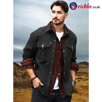 ⭐LAST DAY 48% OFF-Men’s Flannel Lined Shacket Jacket