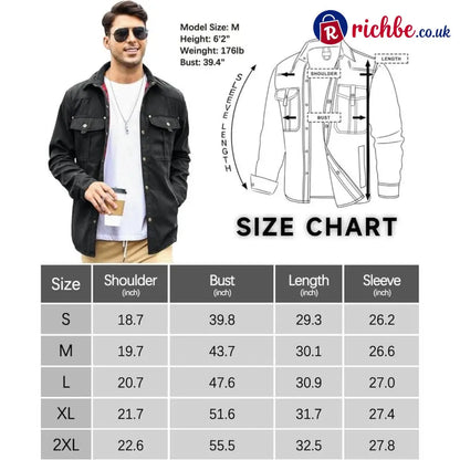 ⭐LAST DAY 48% OFF-Men’s Flannel Lined Shacket Jacket
