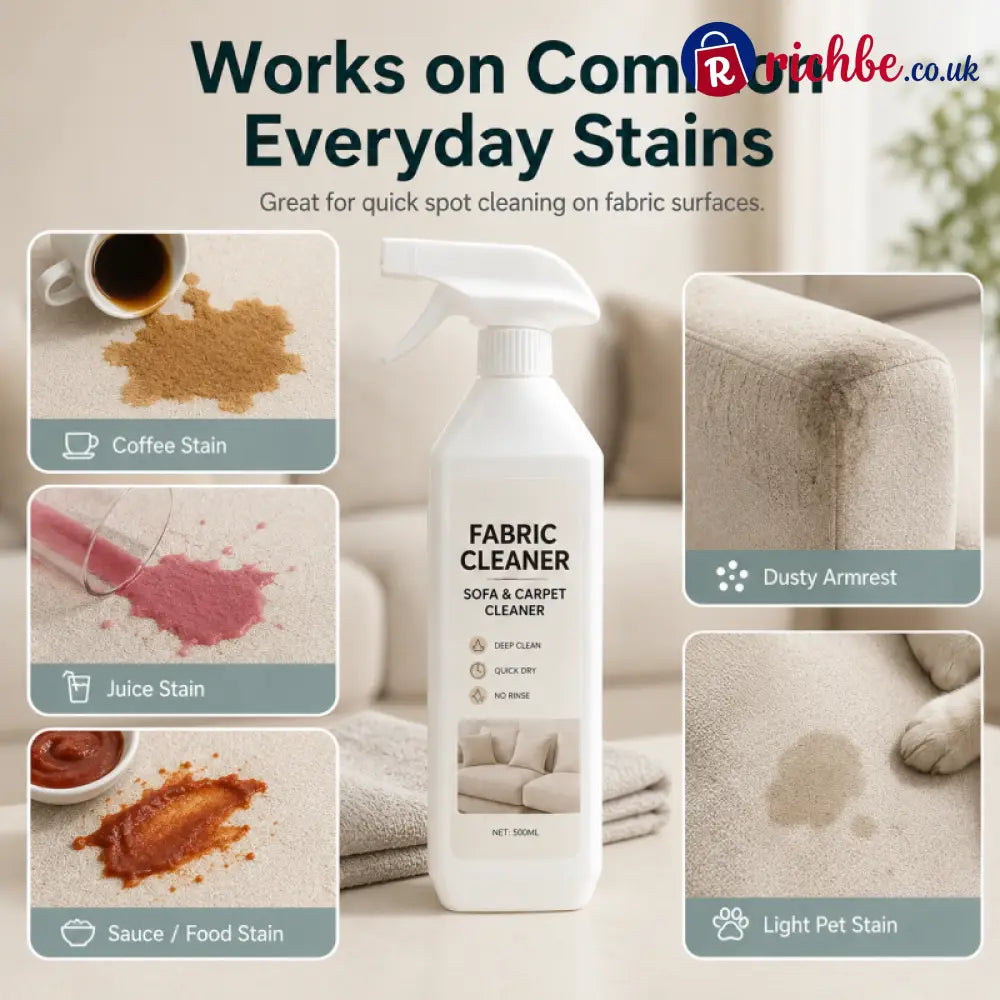 ⏰LAST DAY 48% OFF -Waterless Fabric & Upholstery Cleaner Spray - 500ml (16.9 fl oz) / Buy 1 - Houseware & Kitchen