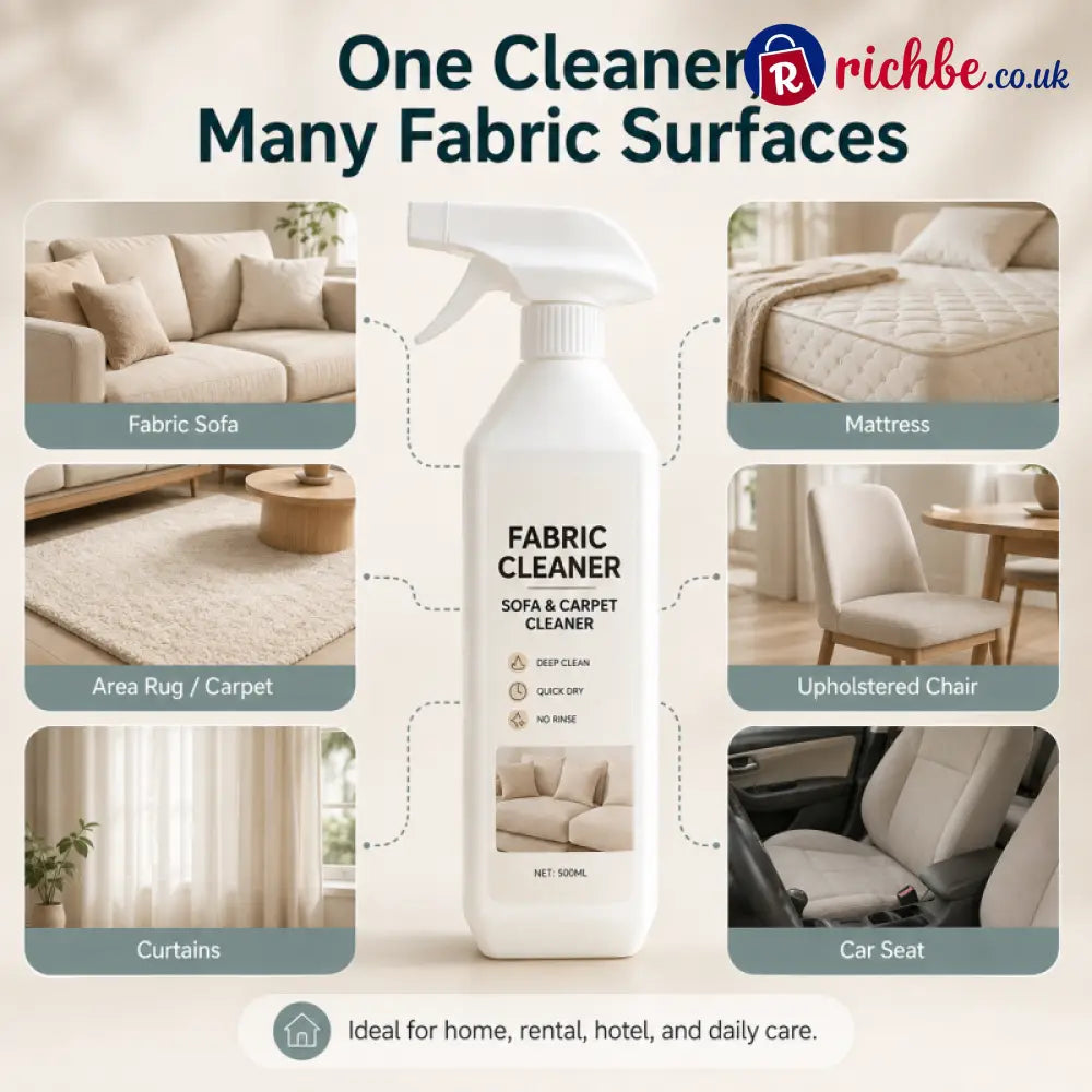 ⏰LAST DAY 48% OFF -Waterless Fabric & Upholstery Cleaner Spray - 500ml (16.9 fl oz) / Buy 1 - Houseware & Kitchen