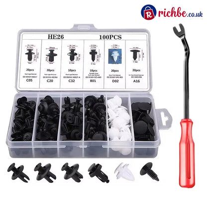 🔥 LAST DAY 49% OFF-100pcs Universal Expansion Screw Clips Set– Suitable For Car Mudguards Door Panels C05 C20 C32 B01
