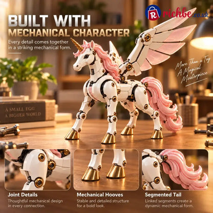 Last Day 49% OFF – 🦄 2-in-1✨ Transforming Mechanical Unicorn Egg – Winged Fantasy Figure