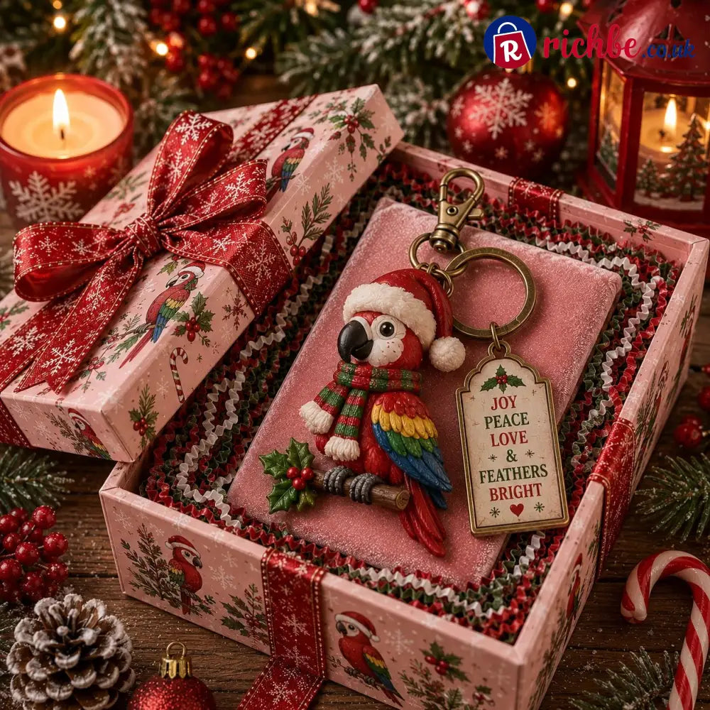 🔥Last Day 49% OFF🎄 2026 Christmas Character Keychain Gift Box🎁 - Parrot / ⚡Super fast delivery ⚡On Sale & Quick Ship