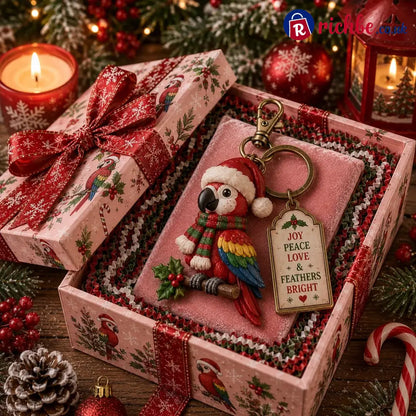🔥Last Day 49% OFF🎄 2026 Christmas Character Keychain Gift Box🎁 - Parrot / ⚡Super fast delivery ⚡On Sale & Quick Ship
