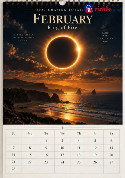 ⏳ Last Day 49% OFF – 🌌 2027 Chasing Totality™ Celestial Wall Calendar | 12 Extraordinary Skies & August Total Solar