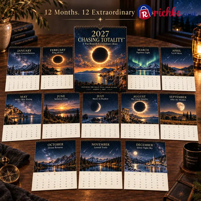 ⏳ Last Day 49% OFF – 🌌 2027 Chasing Totality™ Celestial Wall Calendar | 12 Extraordinary Skies & August Total Solar