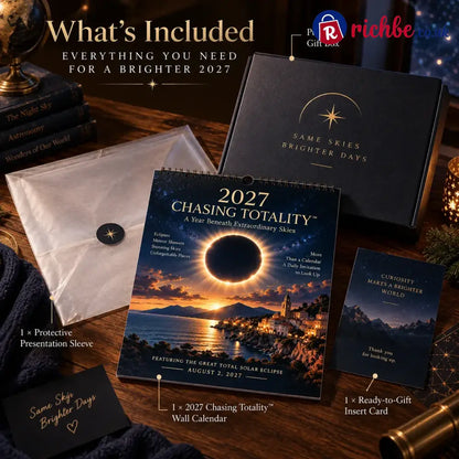 ⏳ Last Day 49% OFF – 🌌 2027 Chasing Totality™ Celestial Wall Calendar | 12 Extraordinary Skies & August Total Solar