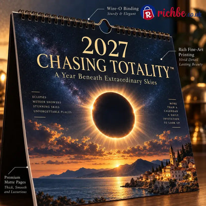 ⏳ Last Day 49% OFF – 🌌 2027 Chasing Totality™ Celestial Wall Calendar | 12 Extraordinary Skies & August Total Solar