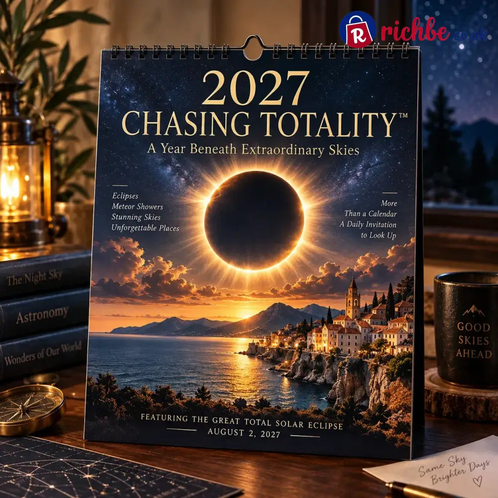 ⏳ Last Day 49% OFF – 🌌 2027 Chasing Totality™ Celestial Wall Calendar | 12 Extraordinary Skies & August Total Solar