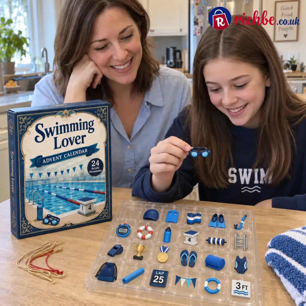 ⏳ Last Day 49% OFF – 🏊 24 Days of Swim-Life Advent Calendar | 24 Swimming-Inspired Acrylic Charms 💦 - Best Sellers