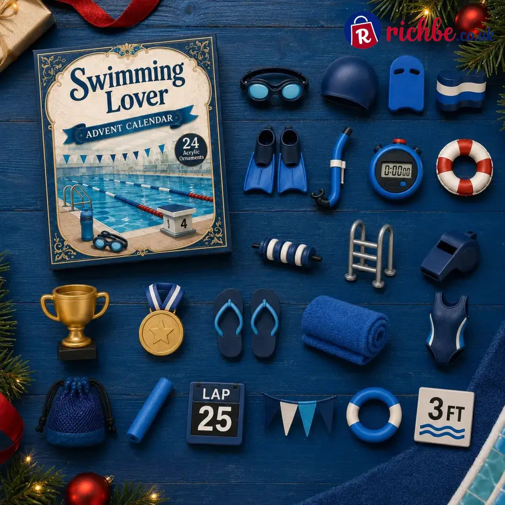 ⏳ Last Day 49% OFF – 🏊 24 Days of Swim-Life Advent Calendar | 24 Swimming-Inspired Acrylic Charms 💦 - Best Sellers
