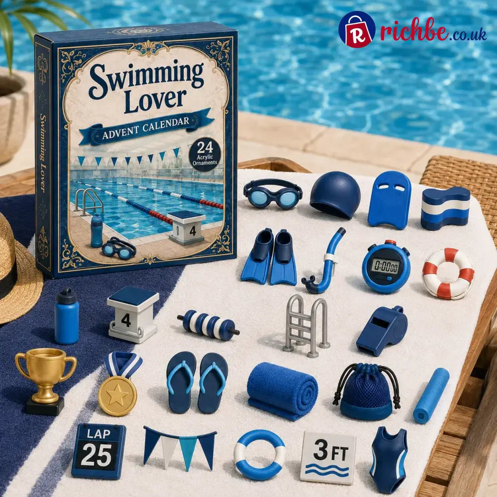 ⏳ Last Day 49% OFF – 🏊 24 Days of Swim-Life Advent Calendar | 24 Swimming-Inspired Acrylic Charms 💦 - Best Sellers