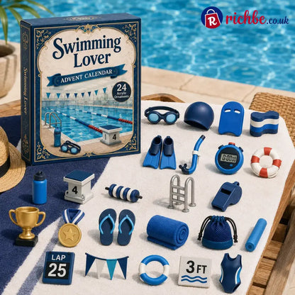 ⏳ Last Day 49% OFF – 🏊 24 Days of Swim-Life Advent Calendar | 24 Swimming-Inspired Acrylic Charms 💦 - Best Sellers