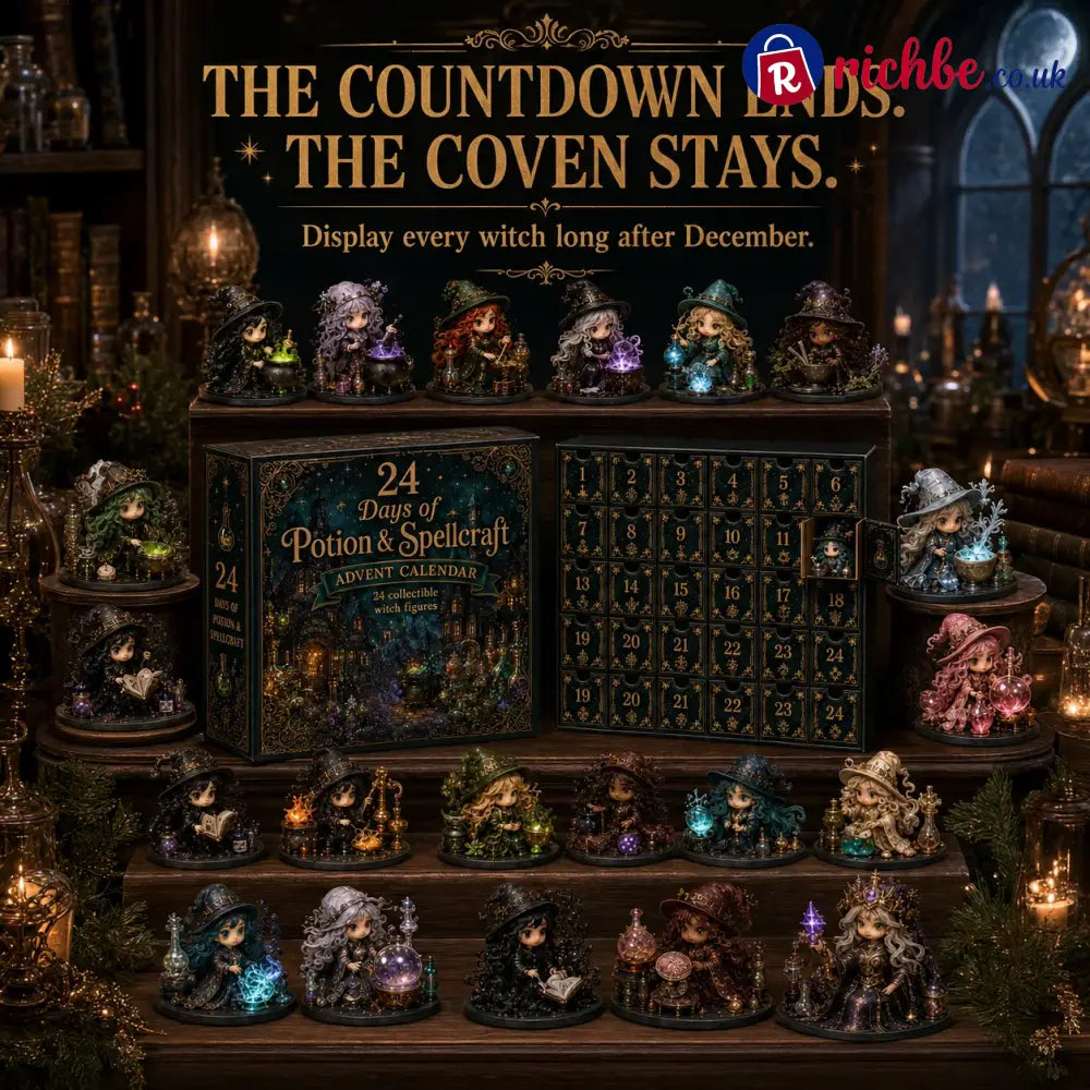 🧙‍♀️ LAST DAY 49% OFF – 24 Days Of Witchy Surprises Advent Calendar | 24 Unique Collectible Witches with Magical Themes, Mini Figures & Fantasy Display Collection ✨