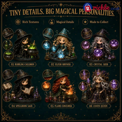 🧙‍♀️ LAST DAY 49% OFF – 24 Days Of Witchy Surprises Advent Calendar | 24 Unique Collectible Witches with Magical Themes, Mini Figures & Fantasy Display Collection ✨