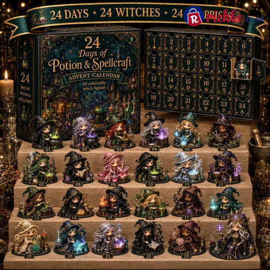 🧙‍♀️ LAST DAY 49% OFF – 24 Days Of Witchy Surprises Advent Calendar | 24 Unique Collectible Witches with Magical Themes, Mini Figures & Fantasy Display Collection ✨