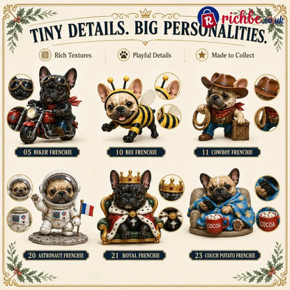 ⏳ Last Day 49% OFF – 🐶 24-Day French Bulldog Christmas Advent Calendar | 24 Unique Collectible Frenchie Characters with Different Outfits, Personalities & Daily Holiday Surprises 🎄✨