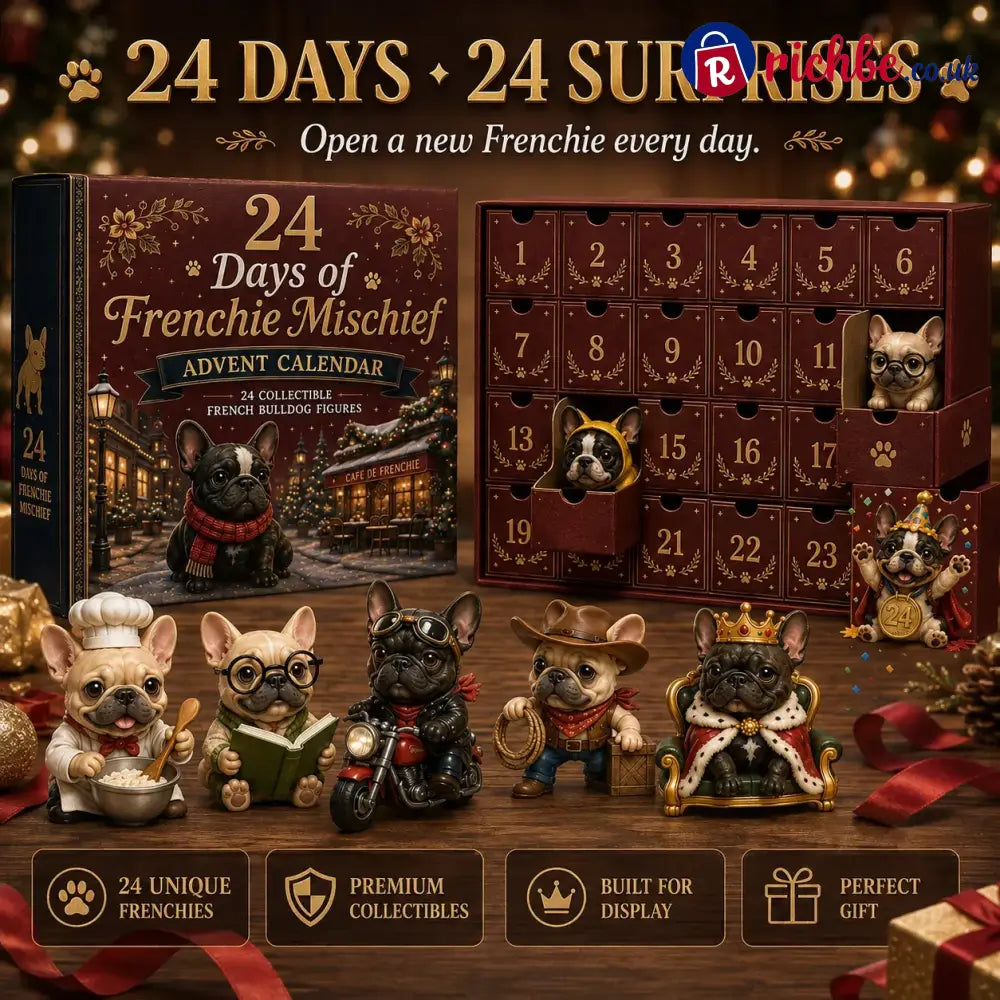 ⏳ Last Day 49% OFF – 🐶 24-Day French Bulldog Christmas Advent Calendar | 24 Unique Collectible Frenchie Characters with Different Outfits, Personalities & Daily Holiday Surprises 🎄✨